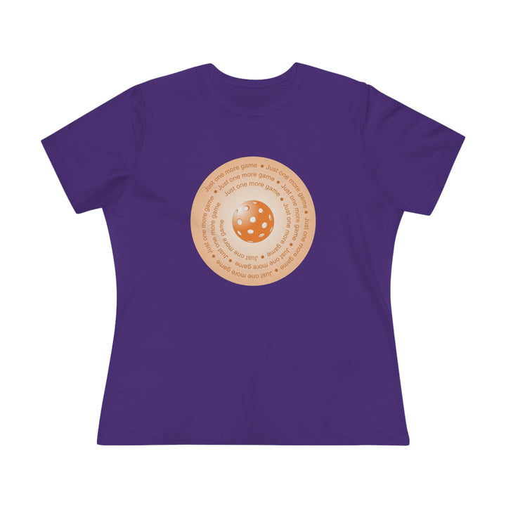 Just One More Game-Orange Women's Relaxed-Fit T-shirt - Great Pickleball Stuff