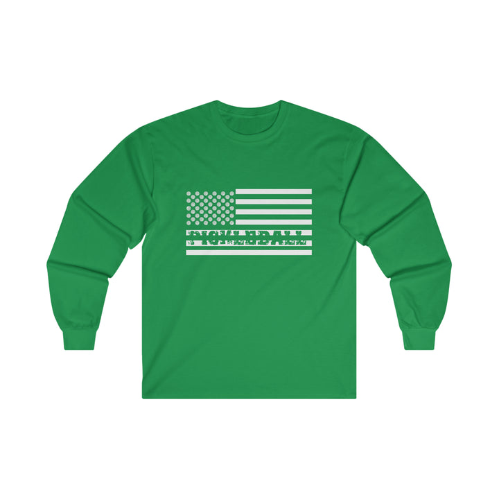 Pickleball Flag Transparent Ultra Cotton Long Sleeve Tee - Great Pickleball Stuff