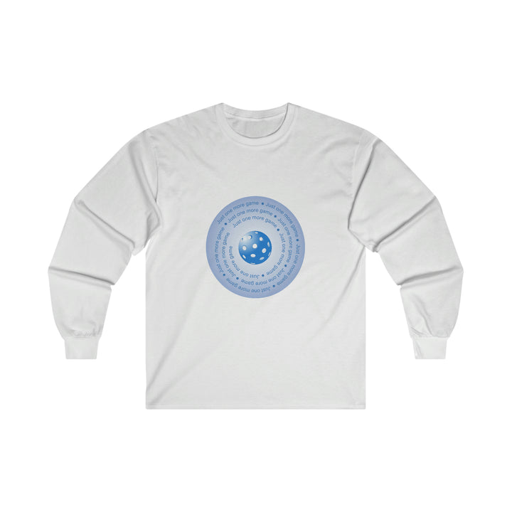 Just One More Game-Blue Ultra Cotton Long Sleeve Tee - Great Pickleball Stuff