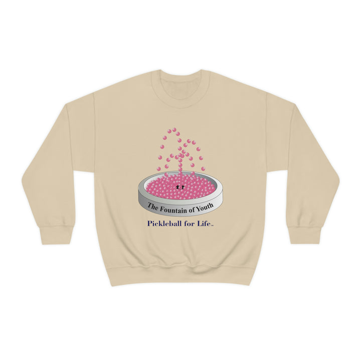 The Pickleball Fountain-Pink  Unisex Crewneck Sweatshirt - Great Pickleball Stuff