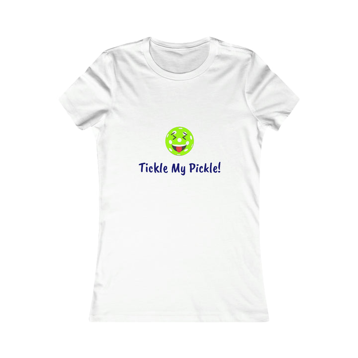 Tickle My Pickle Women's Slim-Fit Premium Cotton T-Shirt - Great Pickleball Stuff