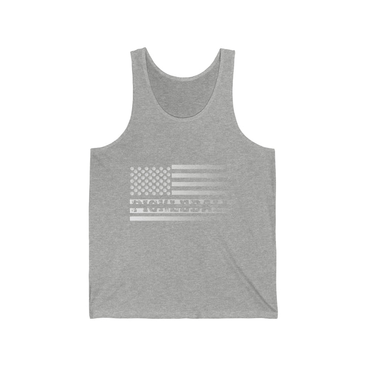 Pickleball Flag Transparent (Faded) Unisex Cotton Tank - Great Pickleball Stuff