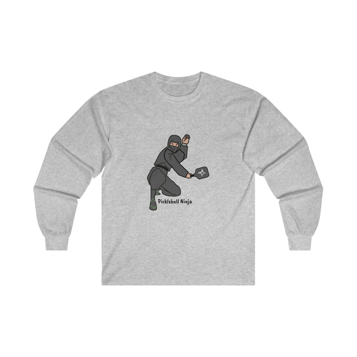 Pickleball Ninja-Male Ultra Cotton Long Sleeve Tee - Great Pickleball Stuff