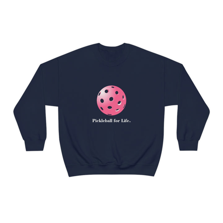 Pickleball for Life-Pink Unisex Crewneck Sweatshirt - Great Pickleball Stuff