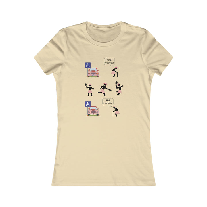 Got'em! (Old Woman) Women's Slim-Fit Premium Cotton T-Shirt - Great Pickleball Stuff