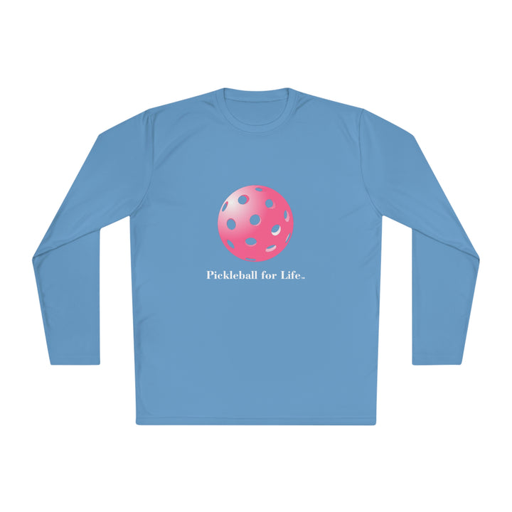 Pickleball for Life-Pink Unisex Moisture-Wicking Long Sleeve Tee - Great Pickleball Stuff