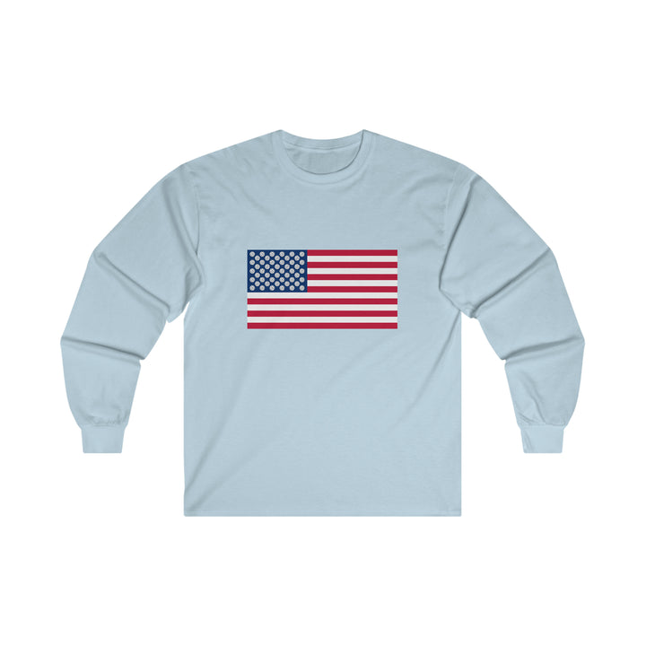 Pickleball Stars Flag Ultra Cotton Long Sleeve Tee - Great Pickleball Stuff