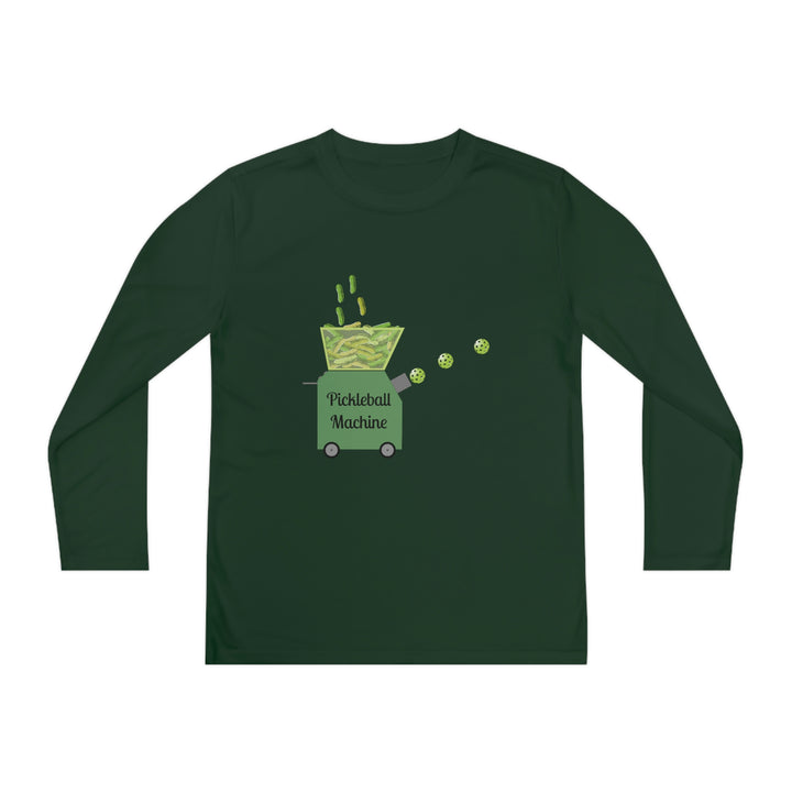 The Pickleball Machine Youth Long Sleeve Moisture-Wicking T-Shirt - Great Pickleball Stuff