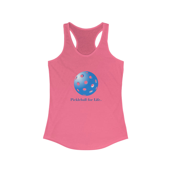 Pickleball for Life-Blue Women's Racerback Tank - Great Pickleball Stuff