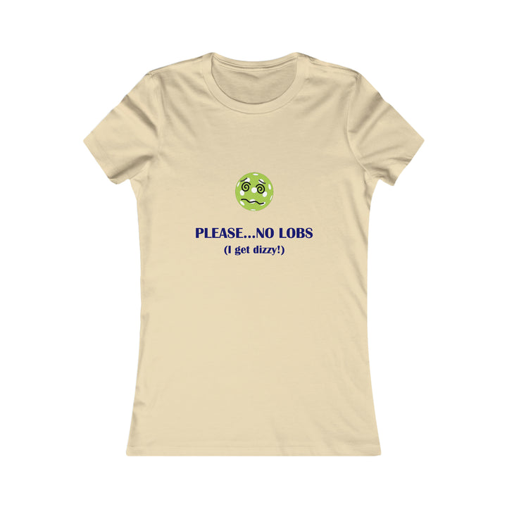 Please No Lobs-I Get Dizzy Women's Slim-Fit Premium Cotton T-Shirt - Great Pickleball Stuff