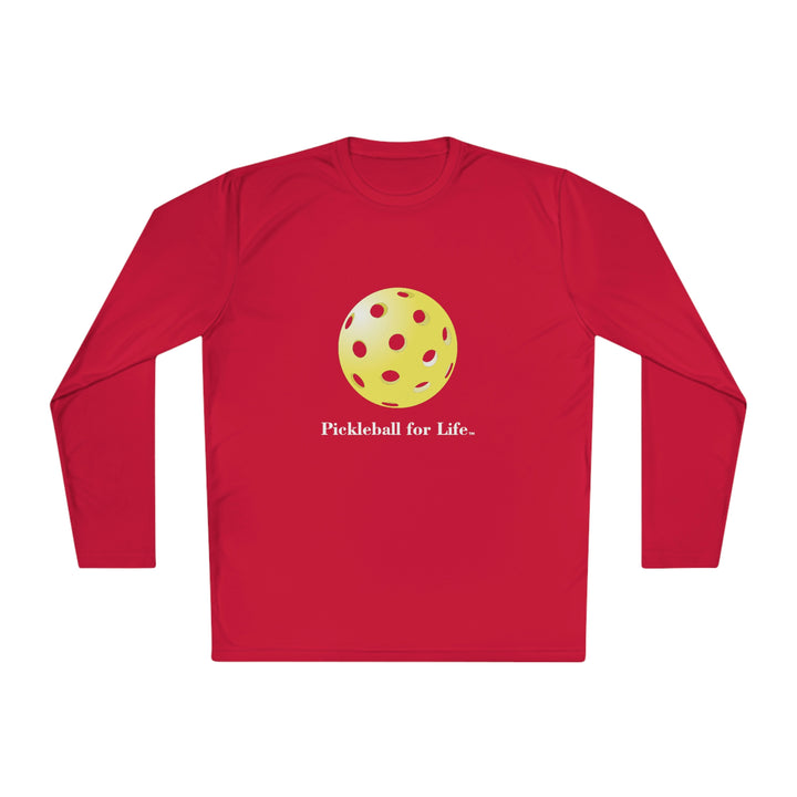 Pickleball for Life-Yellow Unisex Moisture-Wicking Long Sleeve Tee - Great Pickleball Stuff