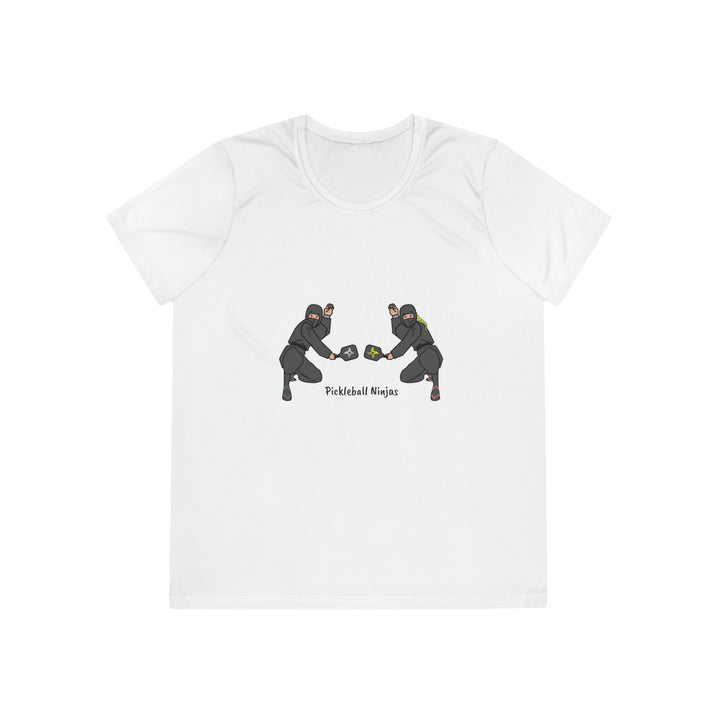 Pickleball Ninjas-Mixed Doubles Women's Moisture-Wicking T-Shirt - Great Pickleball Stuff