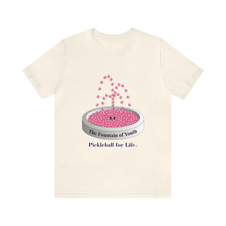 The Pickleball Fountain-Pink Unisex T-Shirt - Great Pickleball Stuff