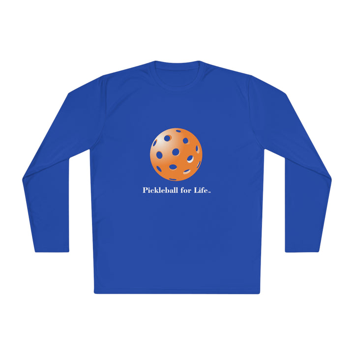 Pickleball for Life-Orange Unisex Moisture-Wicking Long Sleeve Tee - Great Pickleball Stuff