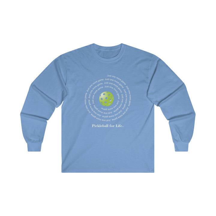 Just One More Game-Spiral Ultra Cotton Long Sleeve Tee - Great Pickleball Stuff