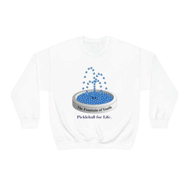 The Pickleball Fountain-Blue Unisex Crewneck Sweatshirt - Great Pickleball Stuff