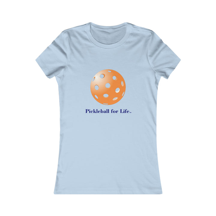 Pickleball for Life-Orange Women's Slim-Fit Premium Cotton T-Shirt - Great Pickleball Stuff