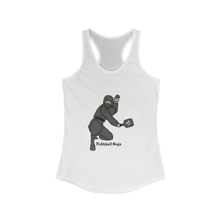 Pickleball Ninja-Male Women's Racerback Tank - Great Pickleball Stuff