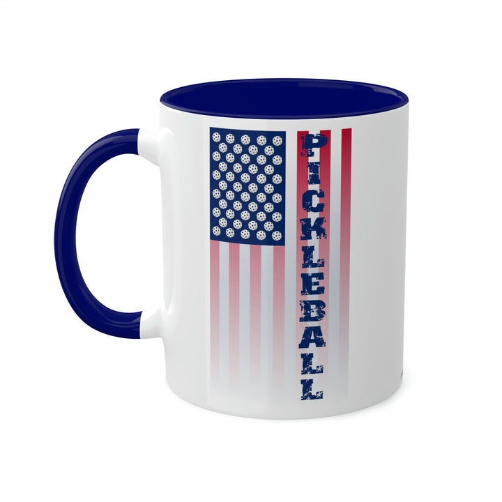 Pickleball Flag Vertical-2 (Faded) Coffee Mug - Great Pickleball Stuff