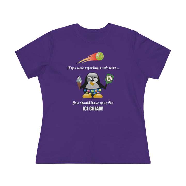 If You Were Expecting a Soft Serve, You Should Have Gone for Ice Cream-Penguin Women's Relaxed-Fit T-shirt - Great Pickleball Stuff