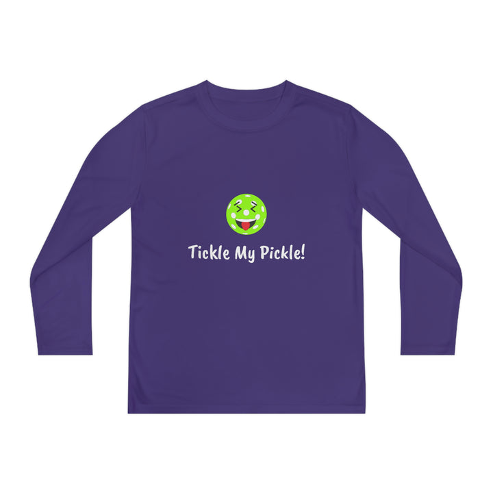 Tickle My Pickle Youth Long Sleeve Moisture-Wicking T-Shirt - Great Pickleball Stuff