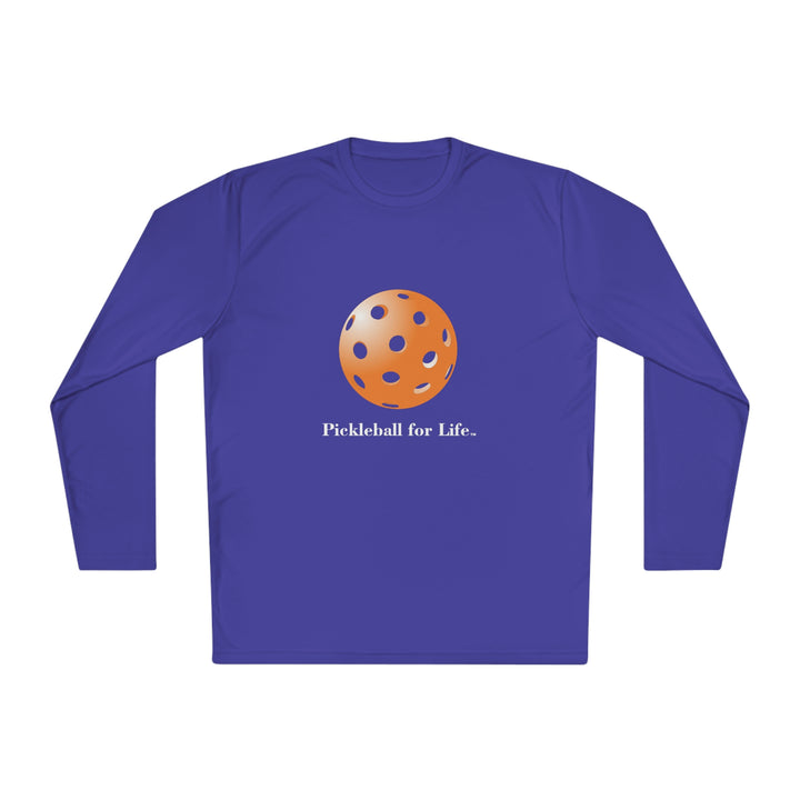 Pickleball for Life-Orange Unisex Moisture-Wicking Long Sleeve Tee - Great Pickleball Stuff