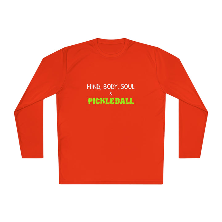 Mind, Body, Soul & Pickleball Unisex Moisture-Wicking Long Sleeve Tee - Great Pickleball Stuff