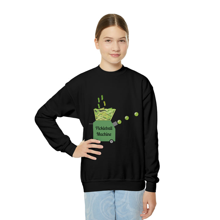 The Pickleball Machine Youth Crewneck Sweatshirt - Great Pickleball Stuff