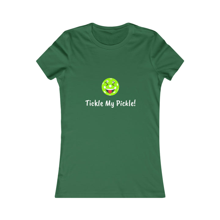 Tickle My Pickle Women's Slim-Fit Premium Cotton T-Shirt - Great Pickleball Stuff