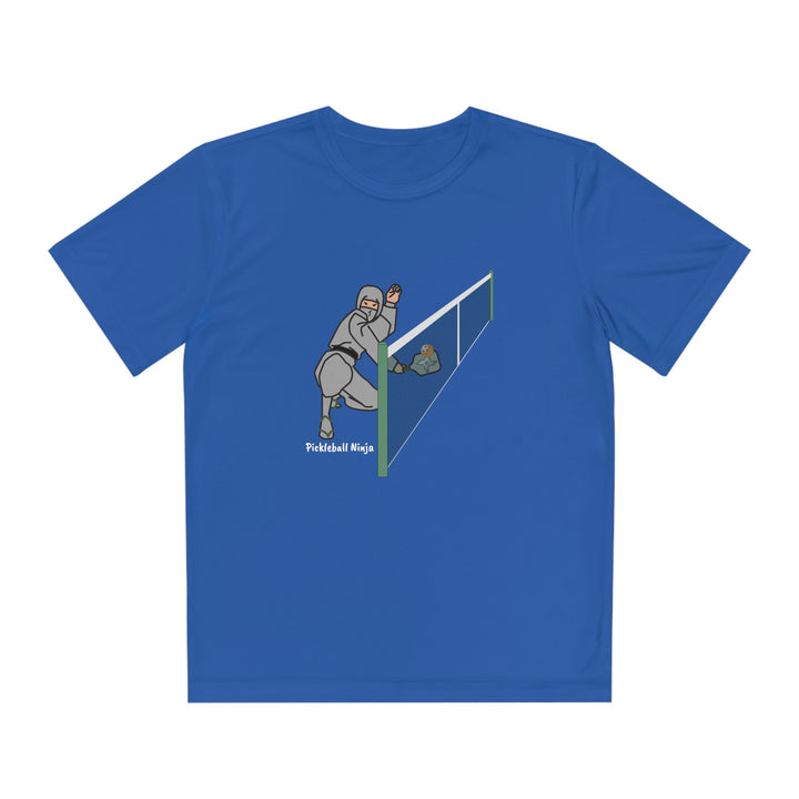 Pickleball Ninja Dinking-Male Youth Moisture-Wicking T-Shirt - Great Pickleball Stuff