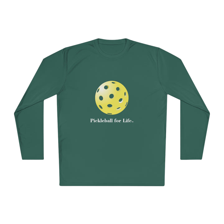 Pickleball for Life-Yellow Unisex Moisture-Wicking Long Sleeve Tee - Great Pickleball Stuff