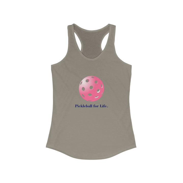 Pickleball for Life-Pink Women's Racerback Tank - Great Pickleball Stuff