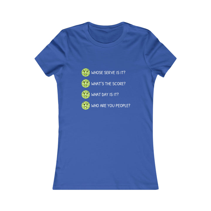 Who Are You People? Women's Slim-Fit Premium Cotton T-Shirt - Great Pickleball Stuff