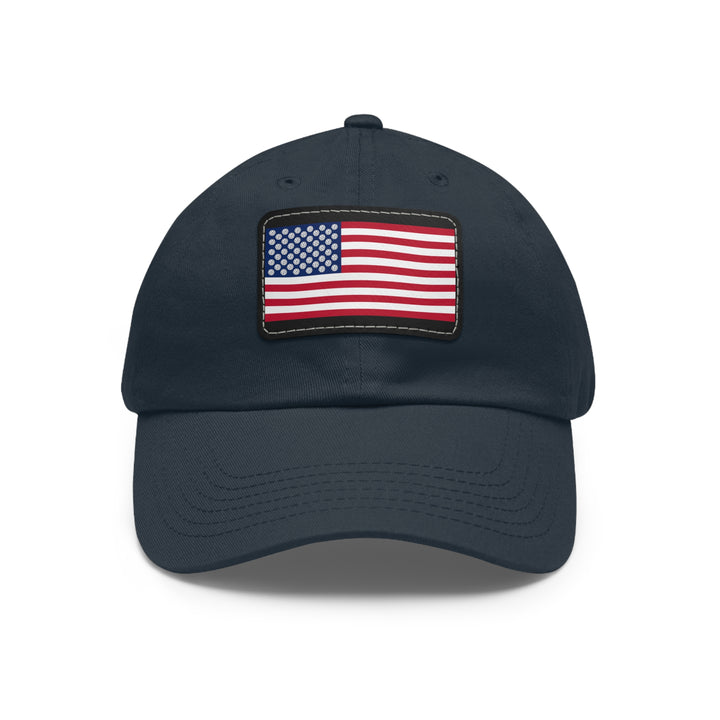 Pickleball Stars Flag Pickleball Cap with Leather Patch - Great Pickleball Stuff