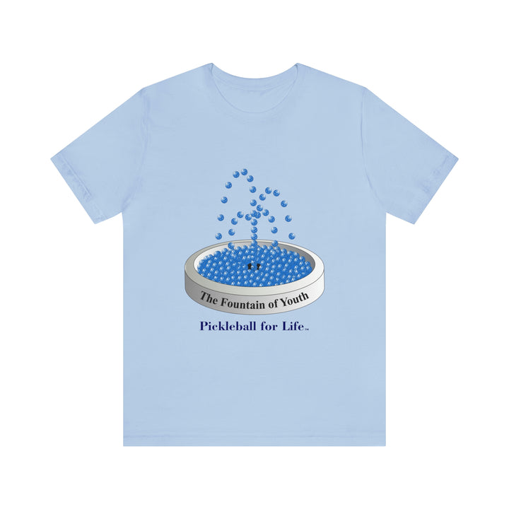 The Pickleball Fountain-Blue Unisex T-Shirt - Great Pickleball Stuff