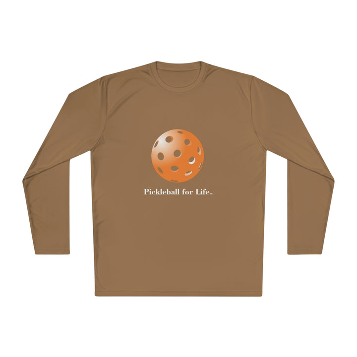 Pickleball for Life-Orange Unisex Moisture-Wicking Long Sleeve Tee - Great Pickleball Stuff