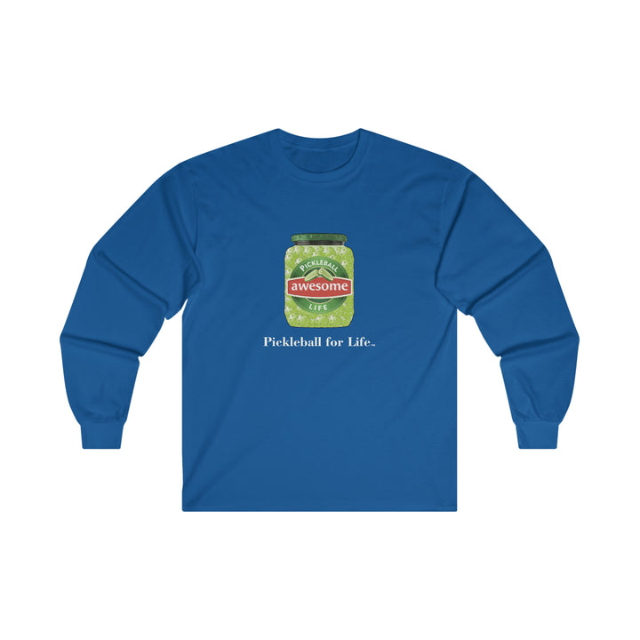 Awesome Pickles Ultra Cotton Long Sleeve Tee - Great Pickleball Stuff