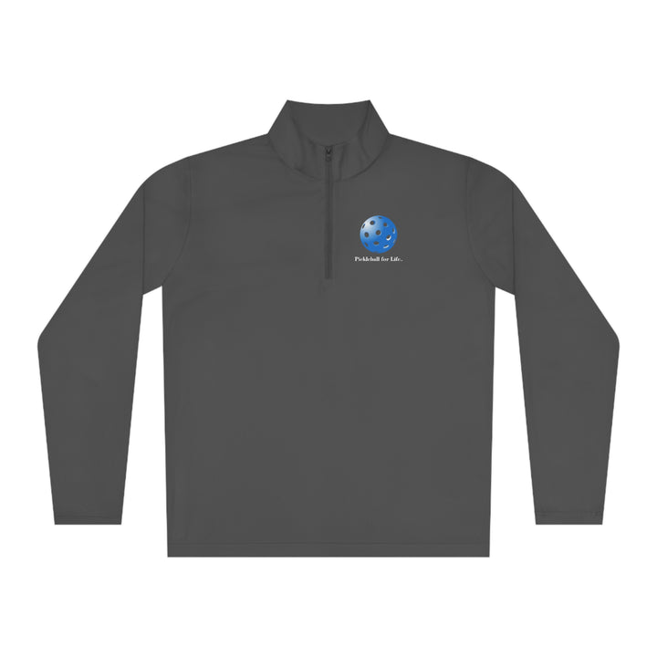 Pickleball for Life-Blue Unisex Quarter-Zip Pullover - Great Pickleball Stuff