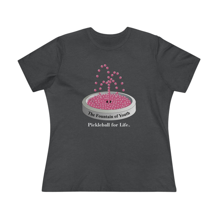 The Pickleball Fountain-Pink Women's Relaxed-Fit T-Shirt - Great Pickleball Stuff