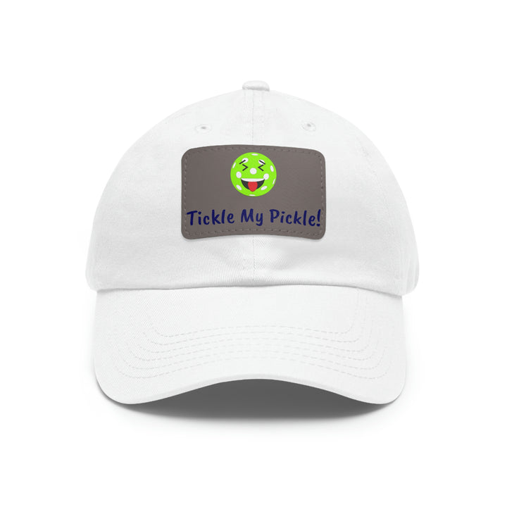 Tickle My Pickle Pickleball Cap with Leather Patch - Great Pickleball Stuff