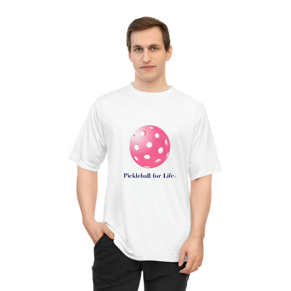 Pickleball for Life-Pink Unisex Moisture-Wicking T-Shirt - Great Pickleball Stuff