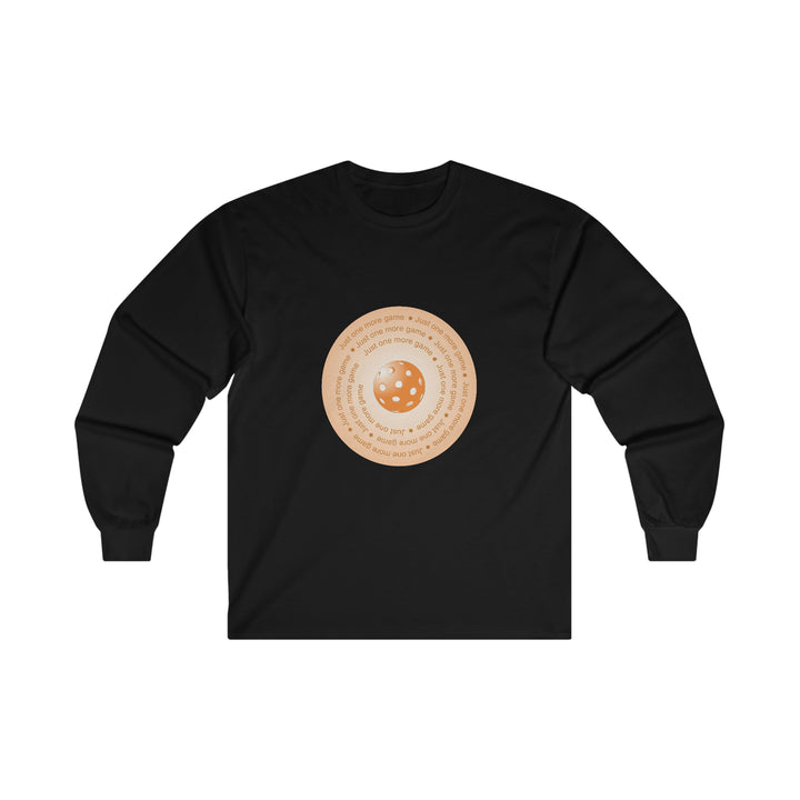 Just One More Game-Orange Ultra Cotton Long Sleeve Tee - Great Pickleball Stuff