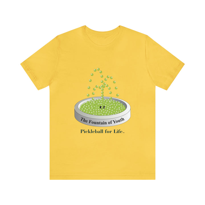 The Pickleball Fountain-Green Unisex T-Shirt - Great Pickleball Stuff