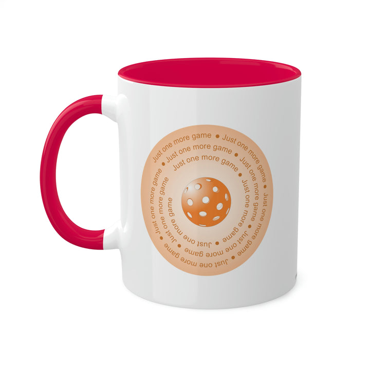 Just One More Game-Orange Coffee Mug - Great Pickleball Stuff