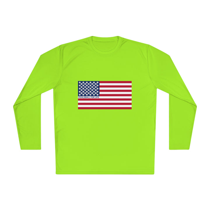 Pickleball for Life Flag Unisex Moisture-Wicking Long Sleeve Tee - Great Pickleball Stuff