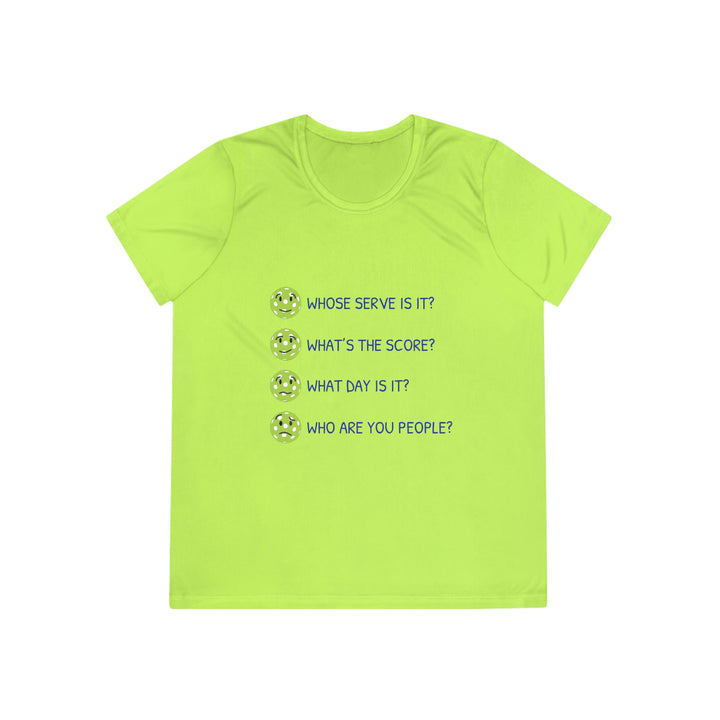 Who Are You People? Women's Moisture-Wicking T-Shirt - Great Pickleball Stuff