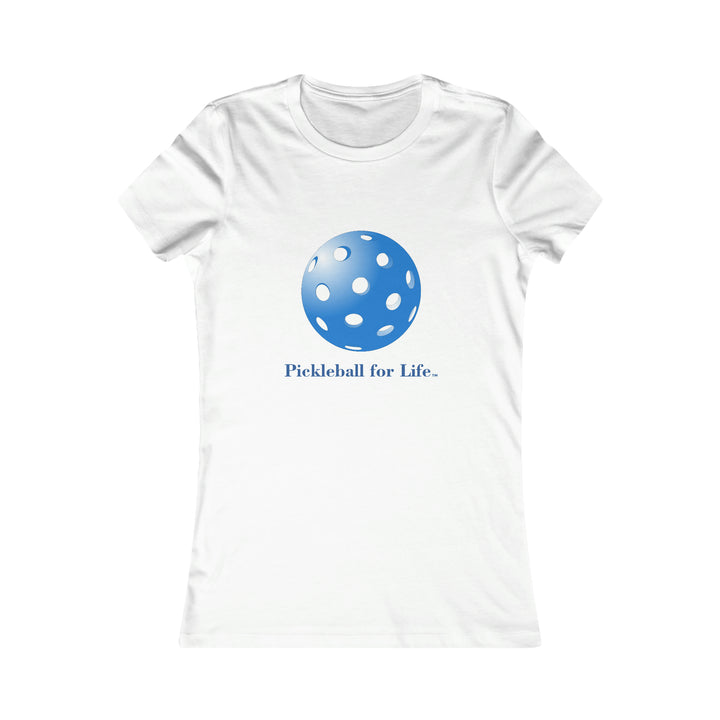 Pickleball for Life-Blue Women's Slim-Fit T-Shirt - Great Pickleball Stuff