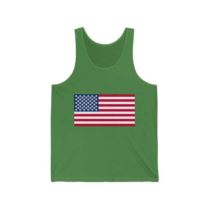 Pickleball Stars Flag Unisex Cotton Tank - Great Pickleball Stuff