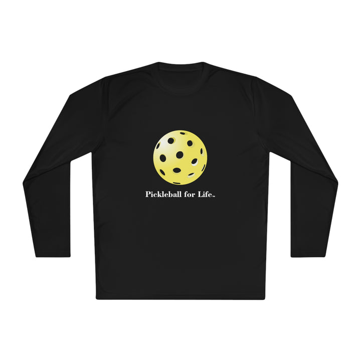 Pickleball for Life-Yellow Unisex Moisture-Wicking Long Sleeve Tee - Great Pickleball Stuff