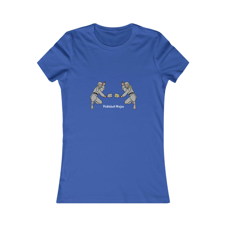 Pickleball Ninjas-Mixed Doubles Women's Slim-Fit Cotton T-Shirt - Great Pickleball Stuff